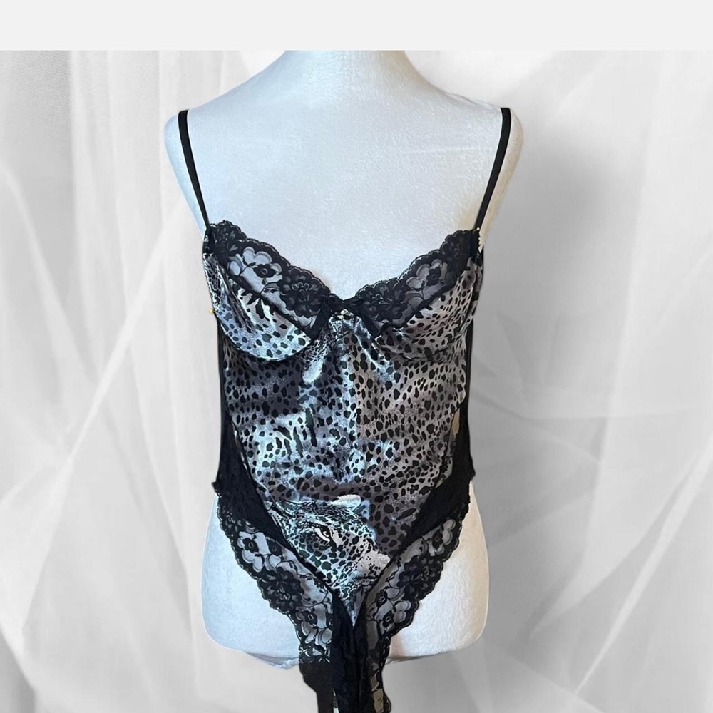Elegant Black Lace Lingerie Bodysuit NWOT